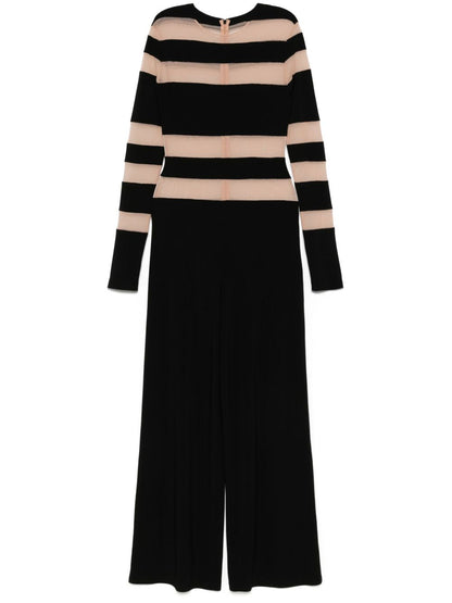 Norma Kamali Spliced Straight Leg Jumpsuit Black