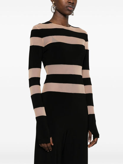 Norma Kamali Spliced Straight Leg Jumpsuit Black