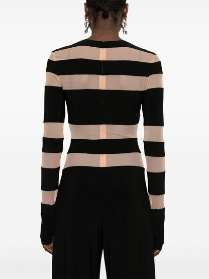 Norma Kamali Spliced Straight Leg Jumpsuit Black