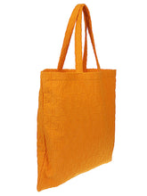 Emporio Armani Beachwear Shopper Bag With 3D Logo in Orange