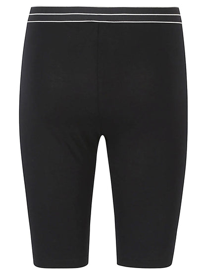 Emporio Armani High-Waisted Logo Elastic Cycling Shorts Black