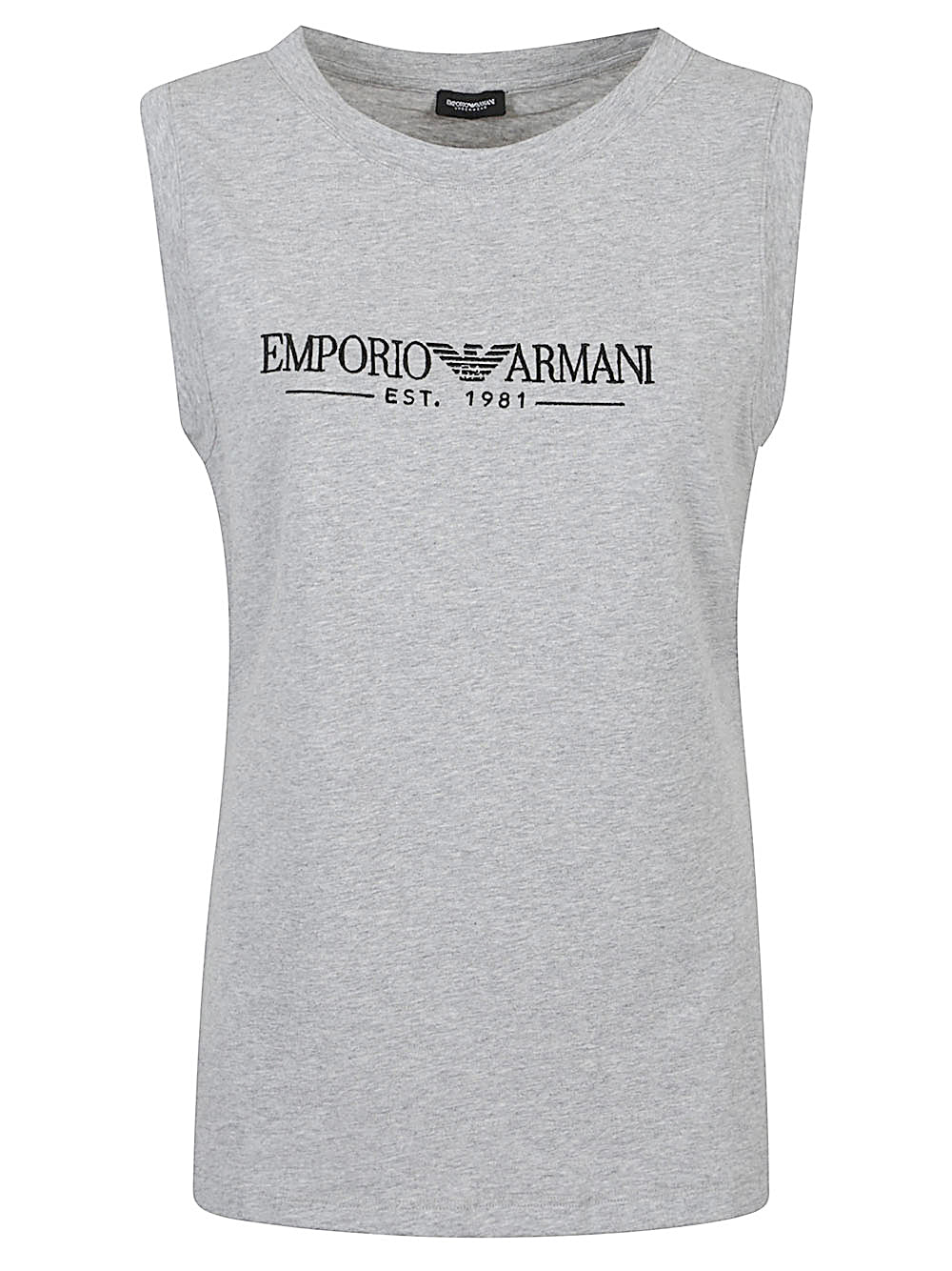 Emporio Armani Logo Cotton Tank Top Grey