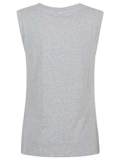 Emporio Armani Logo Cotton Tank Top Grey
