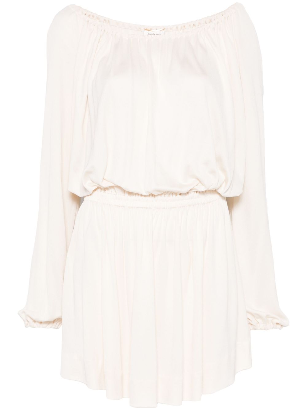 Saint Laurent Crepe Mini Dress White