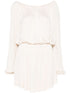 Saint Laurent Crepe Mini Dress White