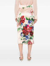 Dolce & Gabbana Floral-Print Midi Skirt Pink
