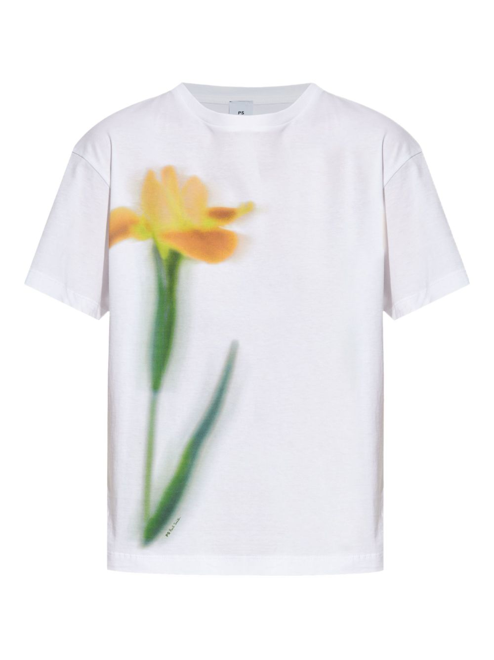 Paul Smith Flower Stem Cotton T-shirt White