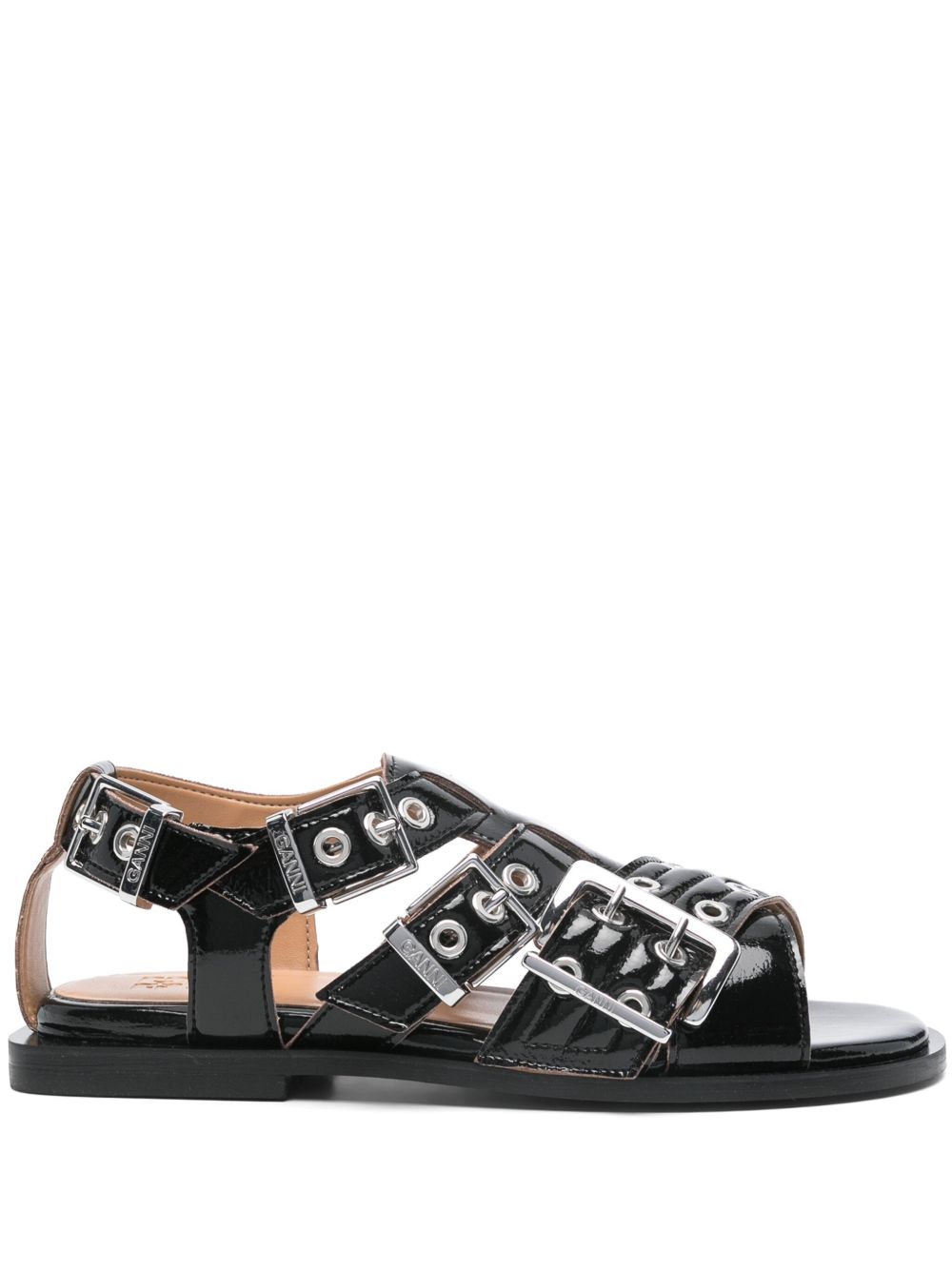 GANNI Buckle Sandals Black