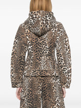 GANNI Leopard-Print Hooded Vest Brown