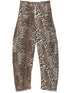 GANNI Leopard Print Organic Trousers Brown