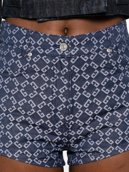 Givenchy Denim Cotton Shorts Blue