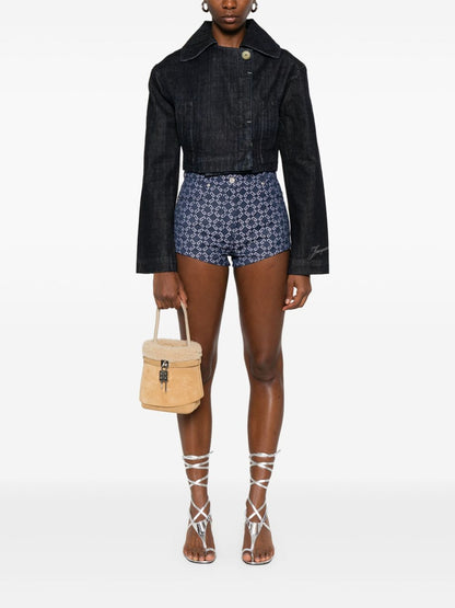 Givenchy Denim Cotton Shorts Blue