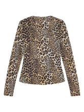 GANNI Leopard Print Top Brown