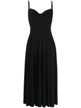 Norma Kamali Pleated Evening Long Dress Black
