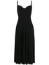 Norma Kamali Pleated Evening Long Dress Black