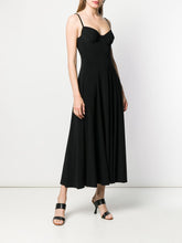 Norma Kamali Pleated Evening Long Dress Black