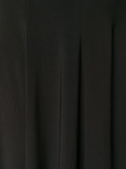 Norma Kamali Pleated Evening Long Dress Black