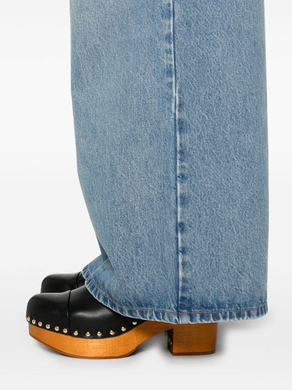 Chloè Flared Leg Denim Jeans Clear Blue