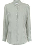 Equipment Striped Printed Silk Shirt Green 