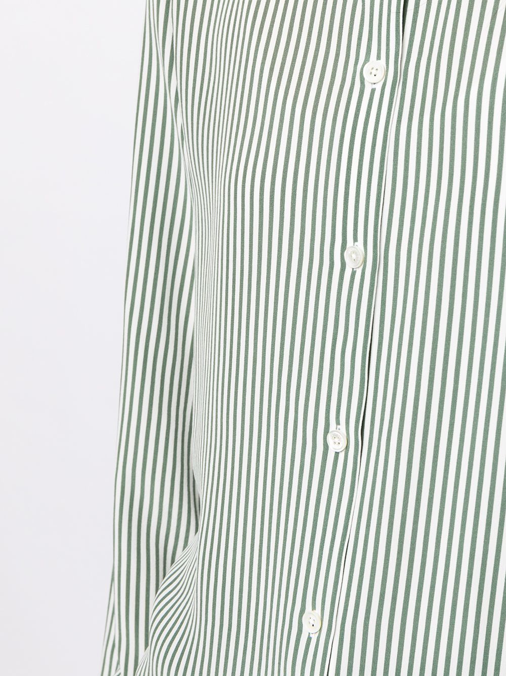 Equipment Striped Printed Silk Shirt Green 