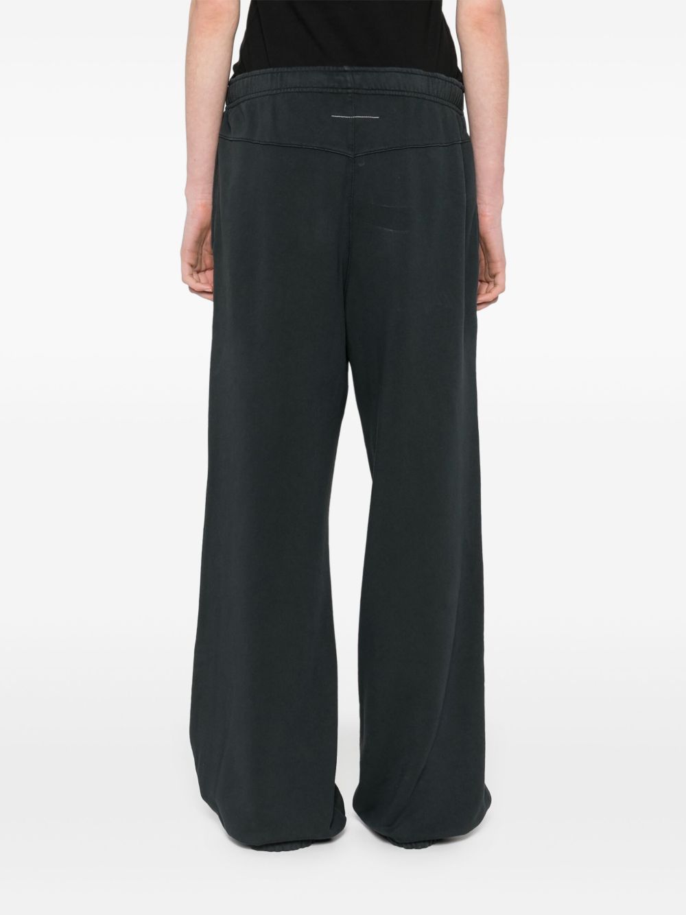 MM6 Maison Margiela Cotton Sweatpants with Drawstring Waistband Black Black