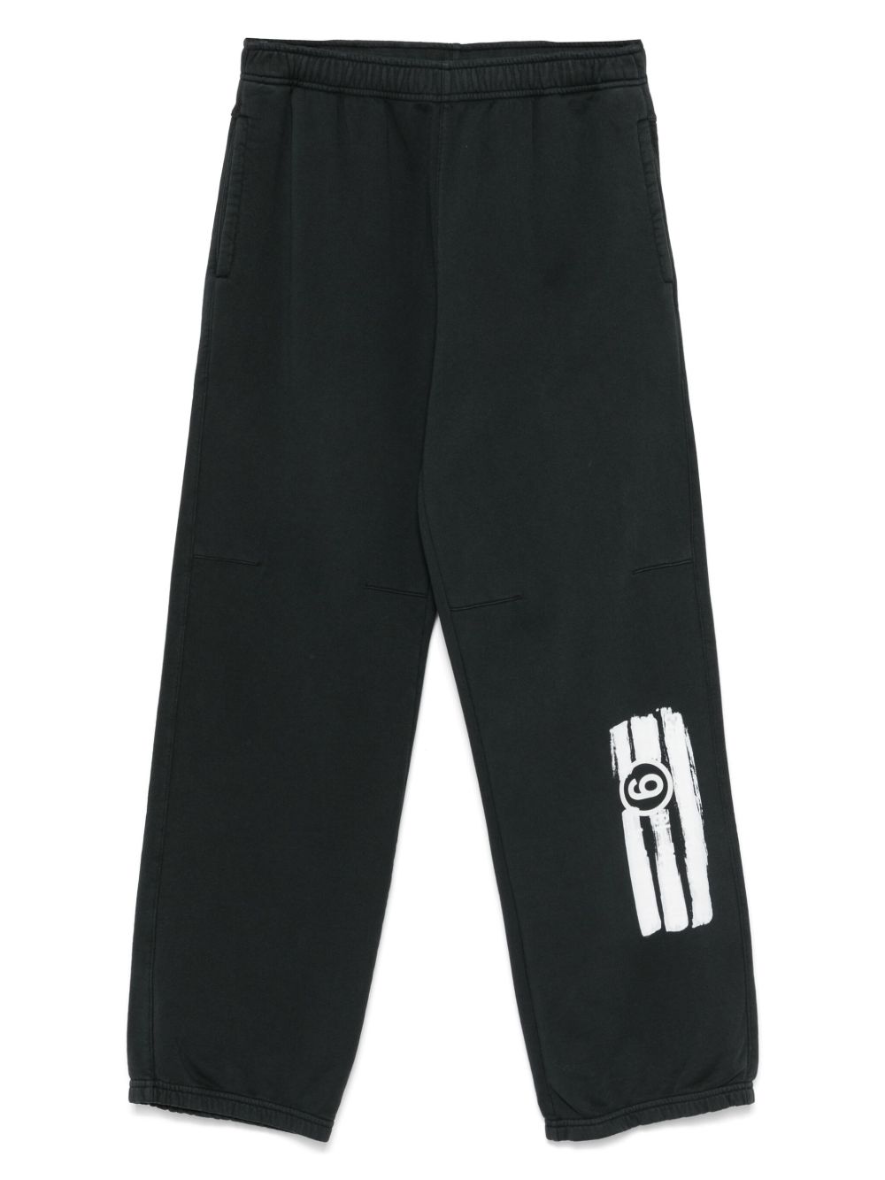 MM6 Maison Margiela Cotton Sweatpants with Drawstring Waistband Black Black