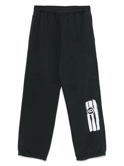 MM6 Maison Margiela Cotton Sweatpants with Drawstring Waistband Black Black