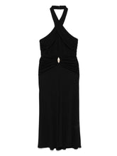 Elisabetta Franchi Cross-Border Neck Midi Dress Black