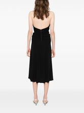 Elisabetta Franchi Cross-Border Neck Midi Dress Black