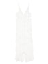 Elisabetta Franchi Georgette Ruffled Maxi Dress White