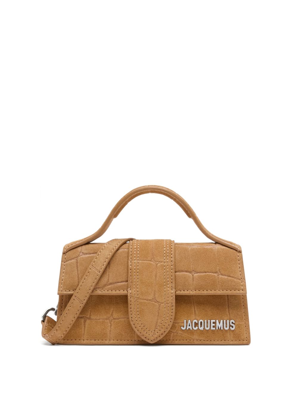 JACQUEMUS The Bambino Embossed Effect Leather Handbag Camel
