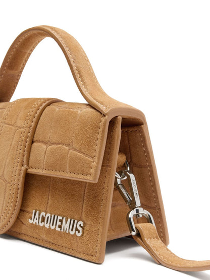 JACQUEMUS The Bambino Embossed Effect Leather Handbag Camel