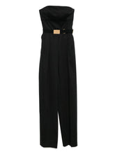 Elisabetta Franchi Off-shoulder Crossover-laces Jumpsuit Black