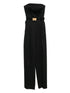 Elisabetta Franchi Off-shoulder Crossover-laces Jumpsuit Black