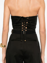 Elisabetta Franchi Off-shoulder Crossover-laces Jumpsuit Black