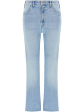 Mother The Hustler Ankle Fray Denim Jeans Light Blue