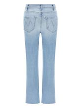 Mother The Hustler Ankle Fray Denim Jeans Light Blue