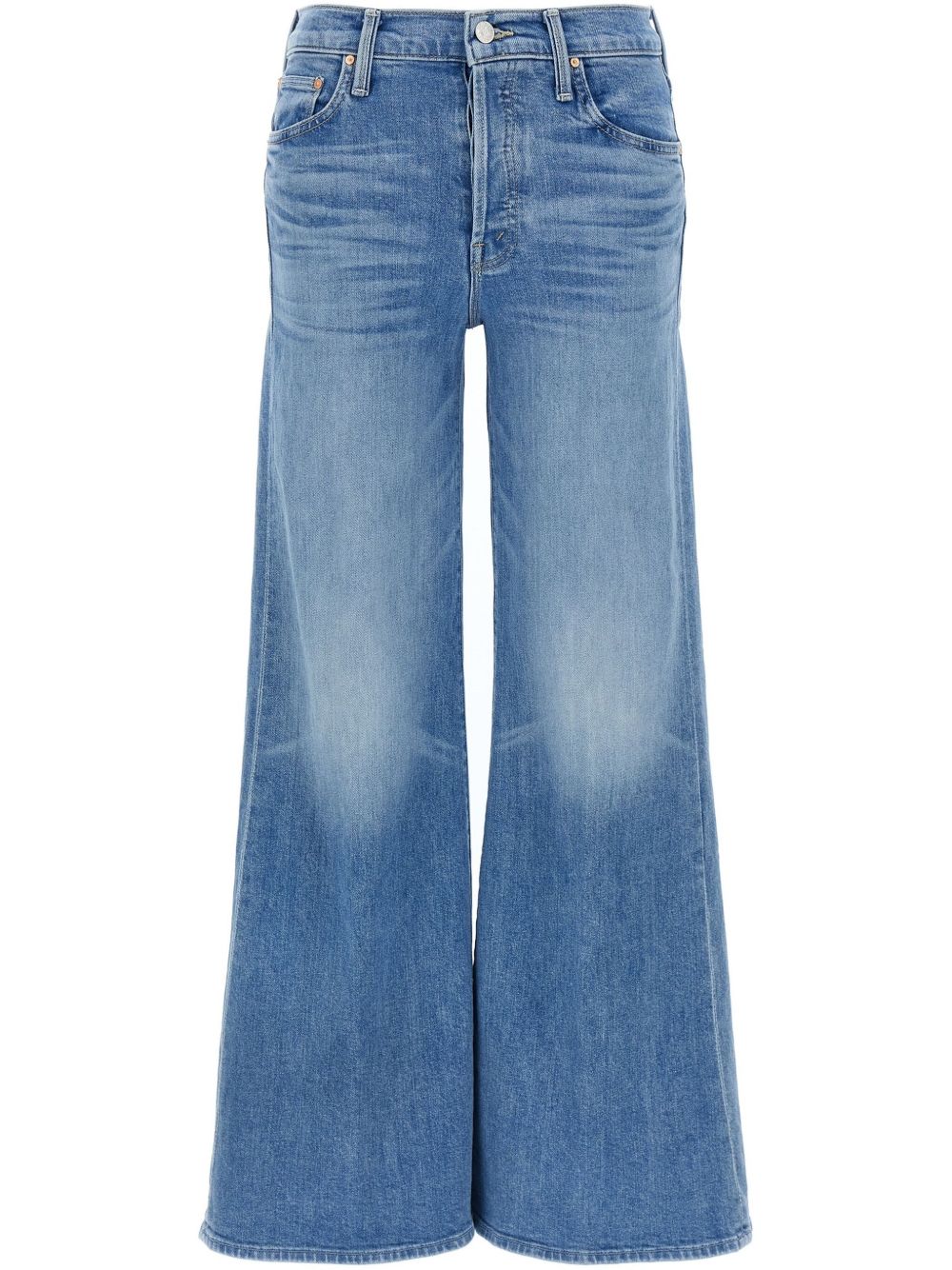 Mother The Tomcat Roller Wide Denim Jeans Clear Blue