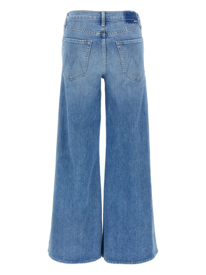 Mother The Tomcat Roller Wide Denim Jeans Clear Blue