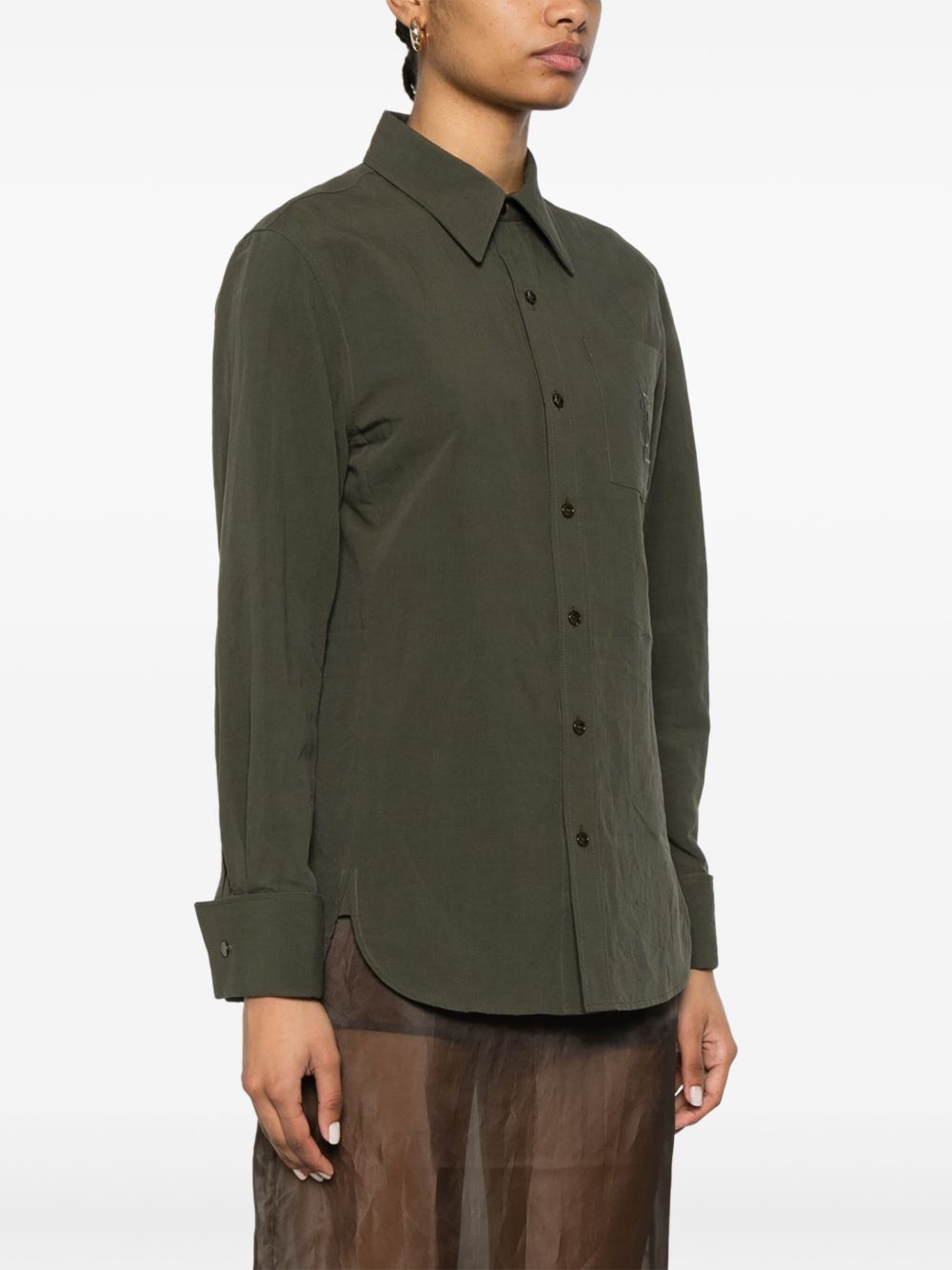 Saint Laurent Cassandre Shirt Green