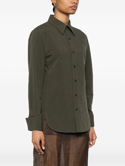 Saint Laurent Cassandre Shirt Green