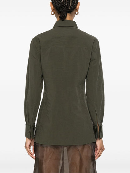 Saint Laurent Cassandre Shirt Green