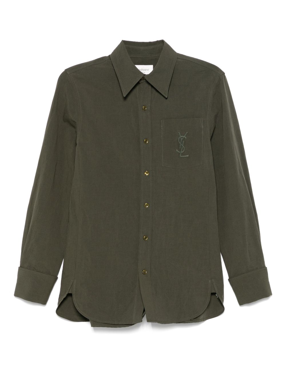 Saint Laurent Cassandre Shirt Green