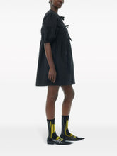 Ganni Organic Cotton Poplin Mini Dress Black