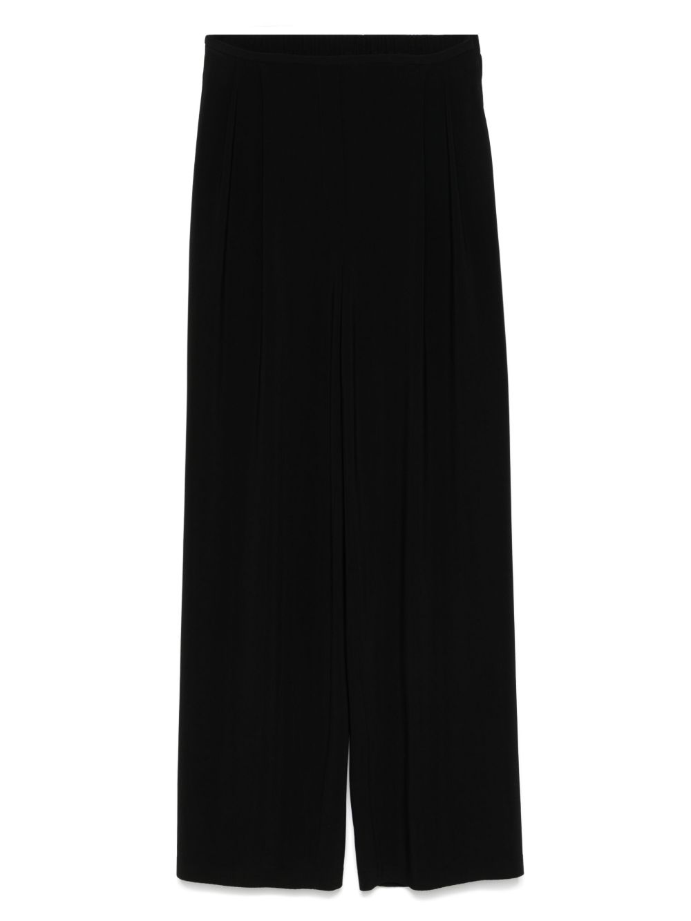 Norma Kamali Pleated Wide Leg Trousers Black