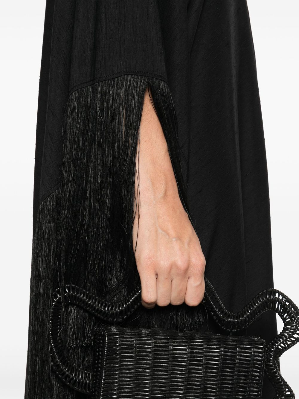 TALLER MARMO PRE Fringed Kaftan Dress Black