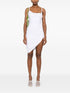JACQUEMUS La Robe Saudade Open Back Buckle Midi Dress White White