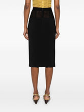 Elisabetta Franchi Frontal Split Midi Skirt Black