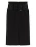 Elisabetta Franchi Frontal Split Midi Skirt Black
