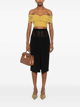 Elisabetta Franchi Frontal Split Midi Skirt Black